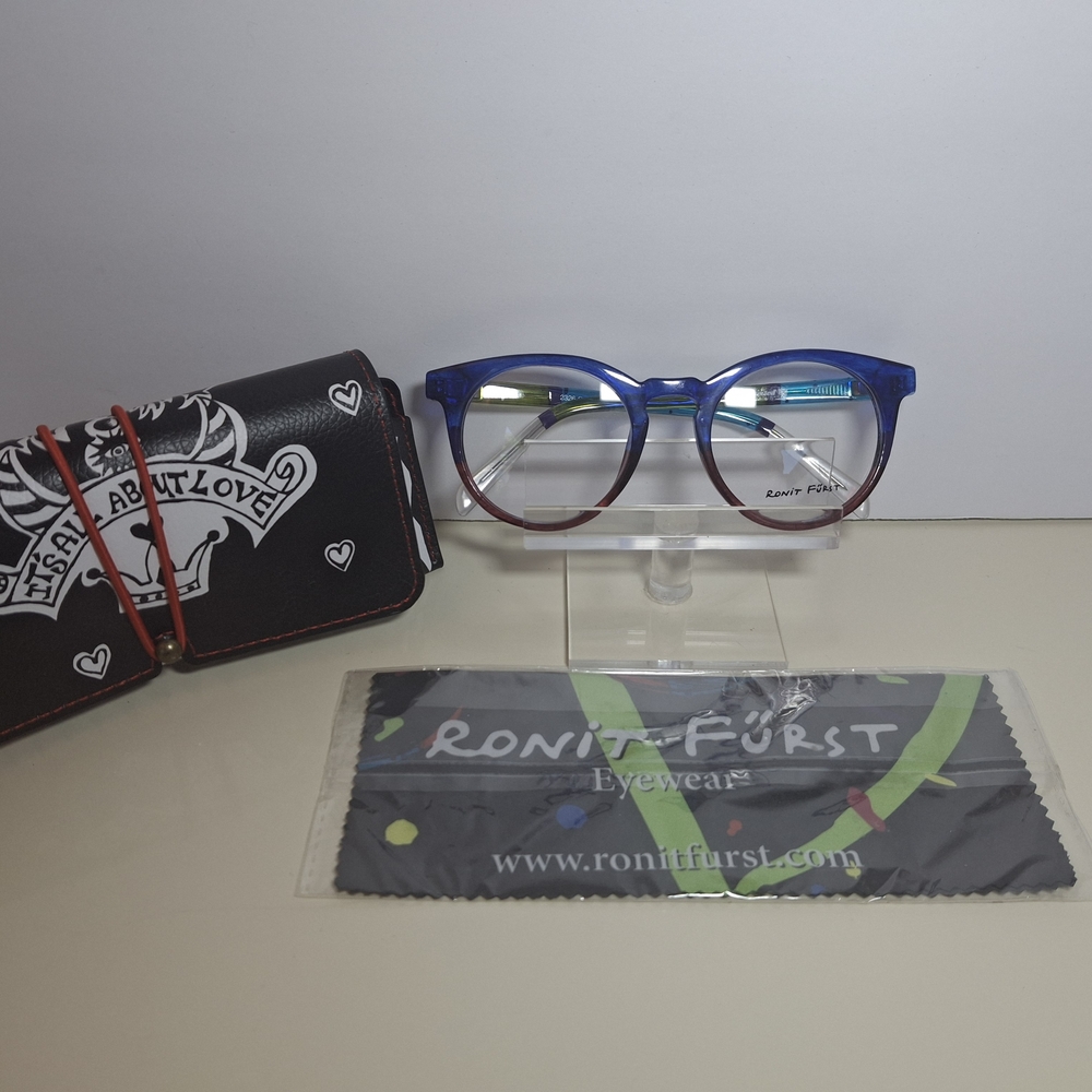 Ronit Furst Blue and Red Eyeglasses